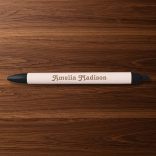 Retro-Dekorativer Rosa-Braun-Stift Kugelschreiber