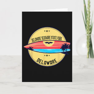 Retro Delaware Delaware Seashore State Park Strand Karte