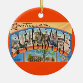 Retro Delaware Grüße Keramik Ornament