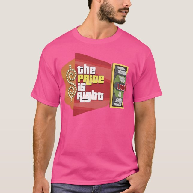Retro den Preis ist richtig Game Show T-Shirt (Vorderseite)