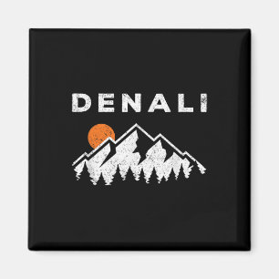 Retro Denali Nationalpark Berge Vintage Alask Magnet
