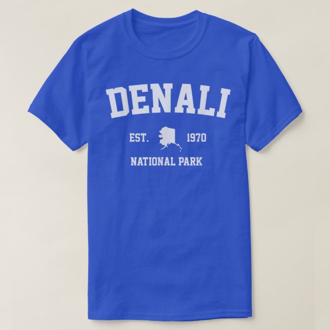 Retro Denali Nationalpark Wandern Alaska Est 1970  T-Shirt (Design vorne)