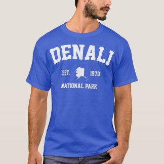 Retro Denali Nationalpark Wandern Alaska Est 1970  T-Shirt