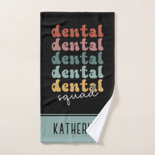 Retro Dental Squad Dental Team Zahnärzte Handtuch