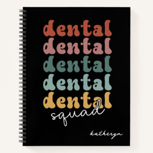 Retro Dental Squad   Dental Team   Zahnärzte Notizbuch