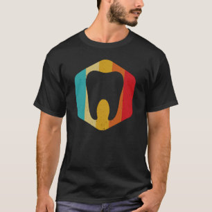 Retro Dentist Hygienist Geschenke Dentalmolar Zahn T-Shirt