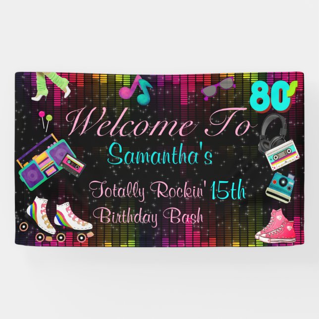 Retro der 80er Jahre, zurück zu den 80er Jahren Banner (Horizontal)