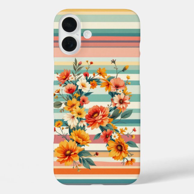 Retro der Blume Streifen (R) Case-Mate iPhone Hülle (Rückseite)