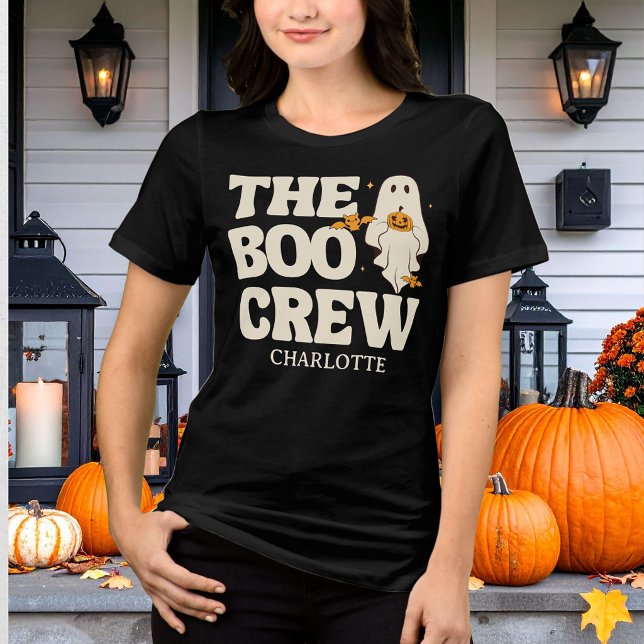 Retro der Boo-Crew verwirrt Halloween Tri-Blend Shirt (Von Creator hochgeladen)