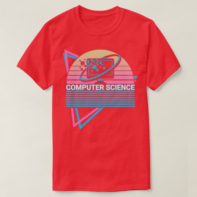 Retro der Computerwissenschaften T-Shirt (Design vorne)