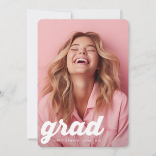 RETRO DER GRADUATEN UNI Zwei Foto ABSCHLUSS Ankündigung