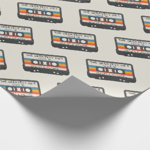 Retro Der Größte Hit Kassette Muster Hochzeit Geschenkpapier