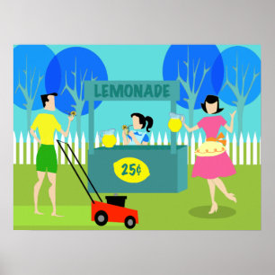 Retro der Limonadestand-Plakat der Kinder Poster