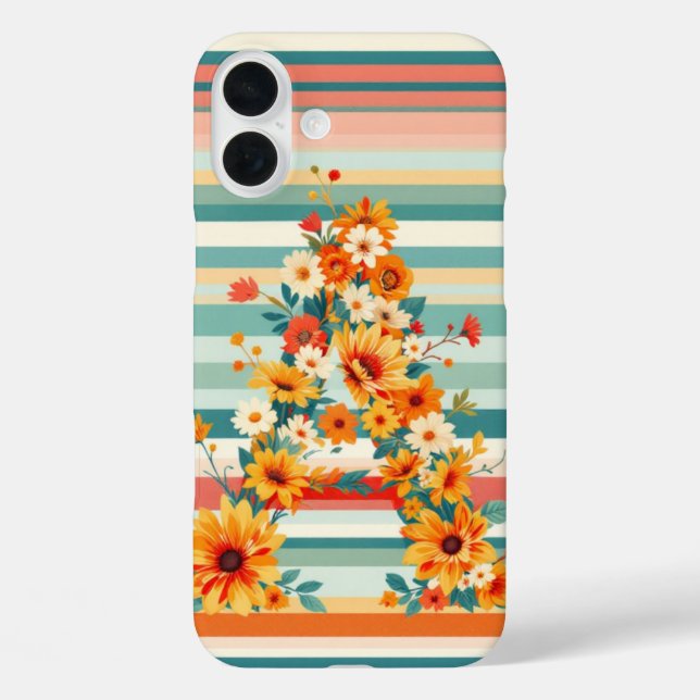 Retro der Sonnenblumenstreifen (A) Case-Mate iPhone Hülle (Rückseite)
