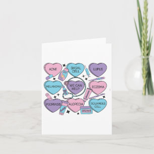 Retro Dermatologie Valentinstag Herz Candy Derm Karte