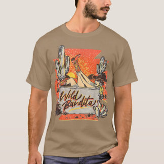 Retro Desert Cactus Cowgirl Wild Bandita Western C T-Shirt