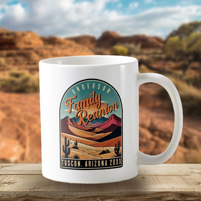 Retro Desert Family Reunion ID1134 Kaffeetasse (Von Creator hochgeladen)