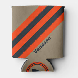 Retro Desert Meadow Stripes with Name Dosenkühler