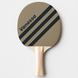 Retro Desert Three Angled Striping with Name Tischtennis Schläger