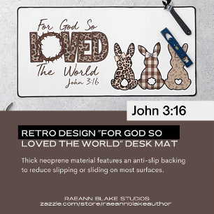 Retro-Design "Also hat Gott die Welt geliebt" Schr Schreibtischunterlage