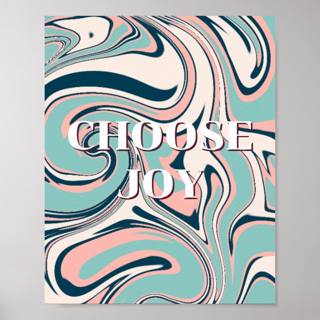Retro-Design, Choose Joy Poster  (Vorne)