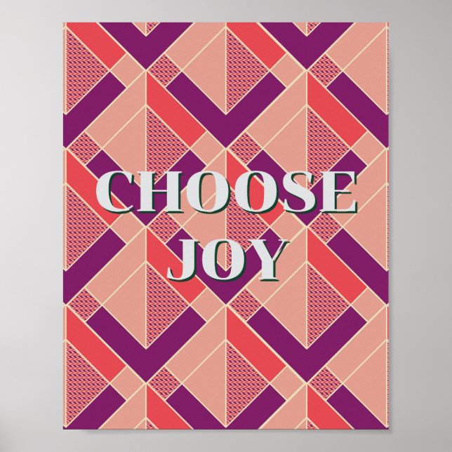 Retro-Design, Choose Joy Poster  (Vorne)