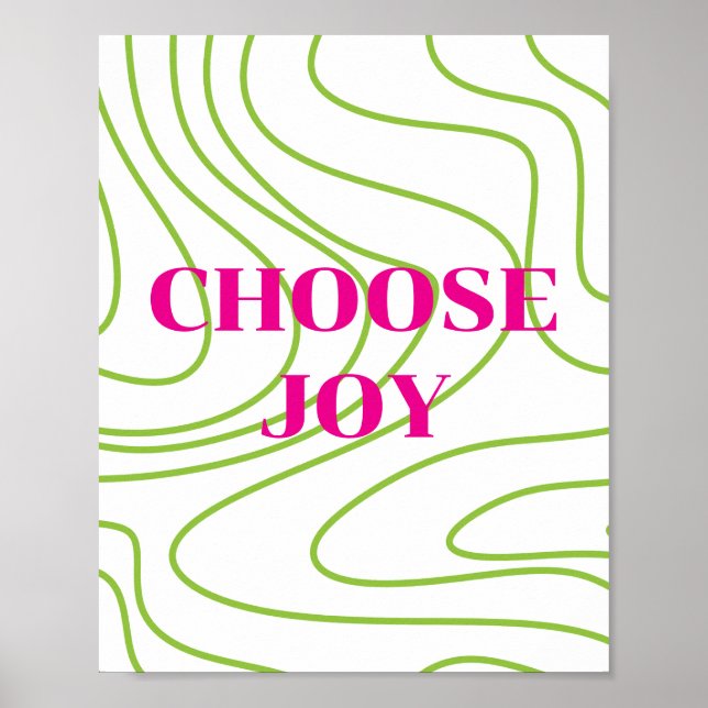 Retro-Design, Choose Joy Poster  (Vorne)