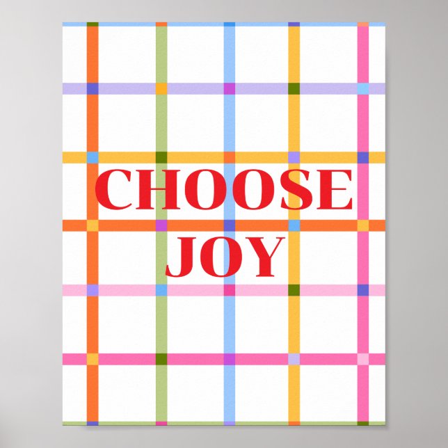 Retro-Design, Choose Joy Poster (Vorne)
