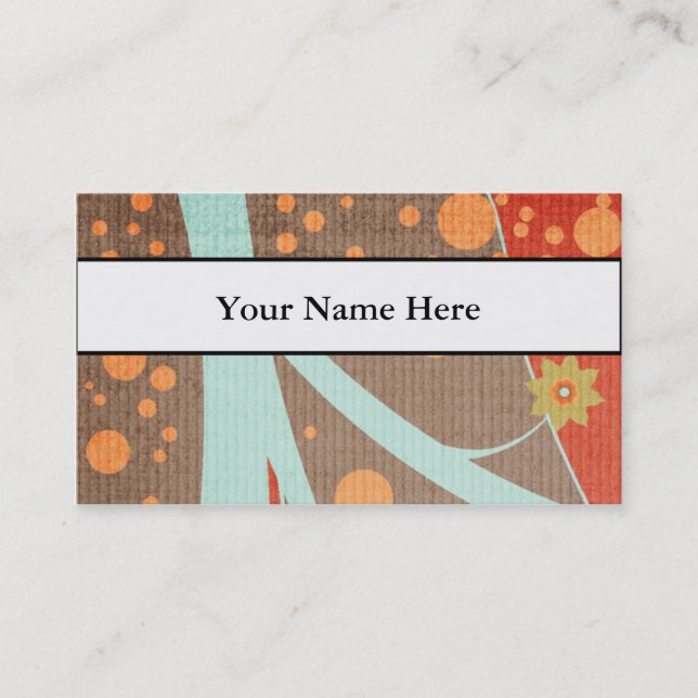 Retro-Design-Geschäft oder -Visitenkarte Visitenkarte (Vorderseite)