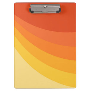 Retro-Design in Gelb- und Orangetönen Klemmbrett