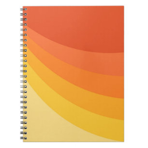 Retro-Design in Gelb- und Orangetönen Notizblock