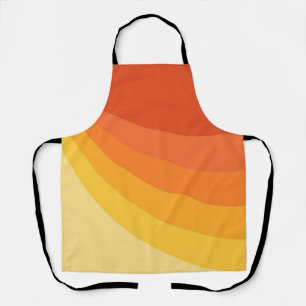 Retro-Design in Gelb- und Orangetönen Schürze