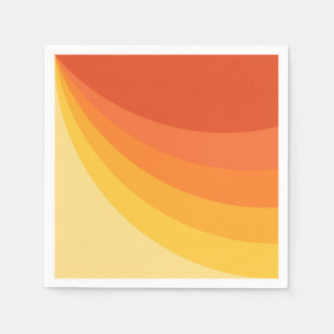 Retro-Design in Gelb- und Orangetönen Serviette