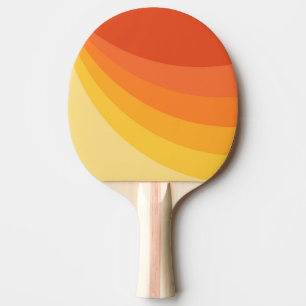 Retro-Design in Gelb- und Orangetönen Tischtennis Schläger