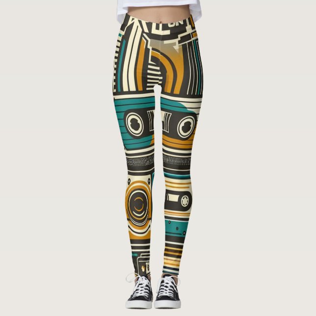 Retro-Design Leggings (Vorderseite)