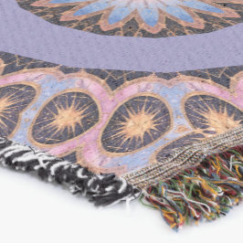 Retro-Design mit orangen und Lila Kreisen Decke