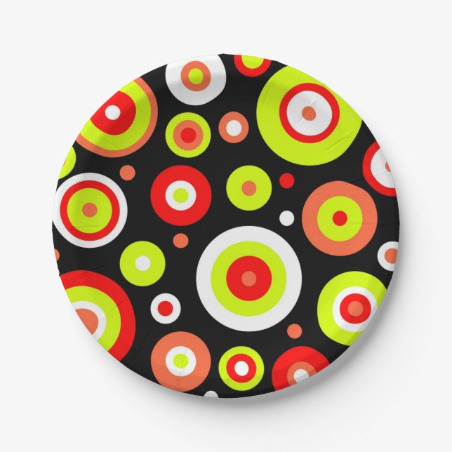 Retro-Design Pappteller (Vorderseite)
