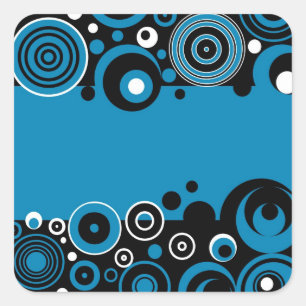 Retro-Design Quadratischer Aufkleber