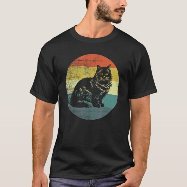 Retro-Design-Ragamuffin-Katze T-Shirt (Vorderseite)