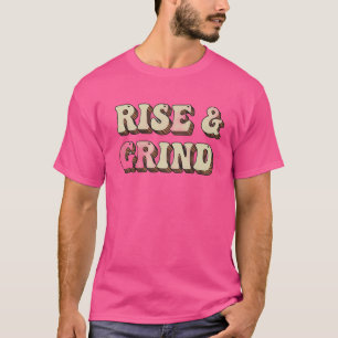 Retro-Design "Rise & Grind" Vintage-Motivations-De T-Shirt