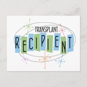 Retro-Design-Transplantatempfänger Postkarte