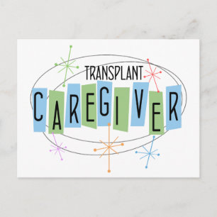Retro-Design Transplantationsbetreuer Postkarte