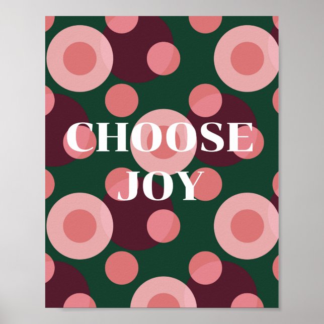 Retro-Design, Wähle Freude Poster  (Vorne)