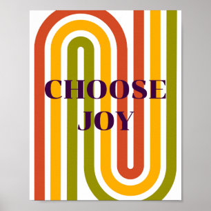 Retro-Design, Wähle Freude Poster