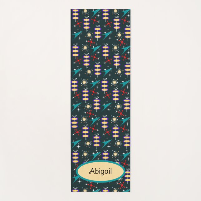 Retro Design Yogamatte (Vorderseite)