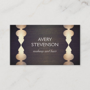 Retro Designer und Mode Stylist Gold Wood Look Visitenkarte