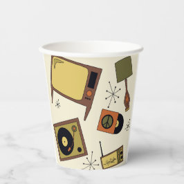 Retro-Designs für Platten, V.V. und mehr Pappbecher