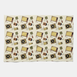 Retro-Designs von T.V.'s, Platten Geschirrtuch
