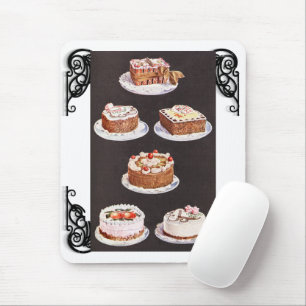 Retro-Dessert-Torte-Frosting-Dekoration vintage   Mousepad