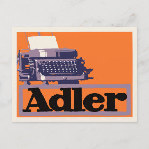 Retro deutsche Schreibmaschinenwerbung aus den 193 Postkarte